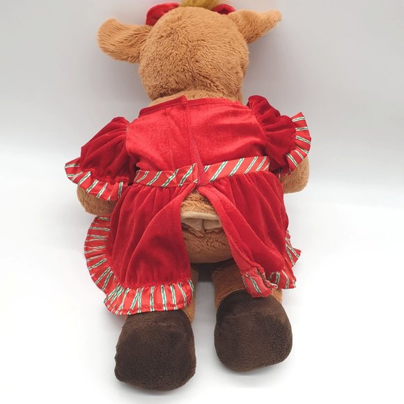 Build A Bear Stuffed Christmas Moose Plush Toy Sanitized Collectable Holiday - Picture 6 of 11